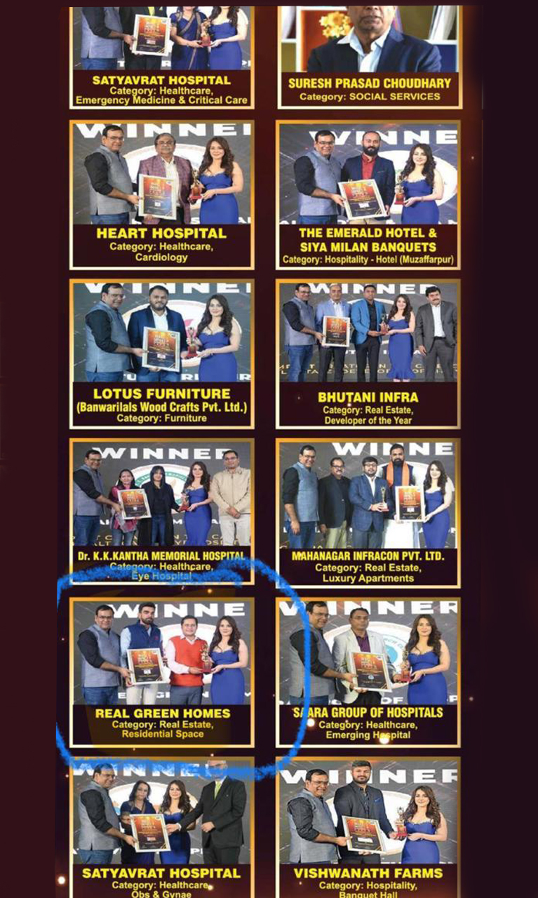 Real Green Homes team featured at Times Business Awards 2023, honored for excellence in sustainable living and business innovation at 5th edition 